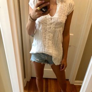 White button down blouse